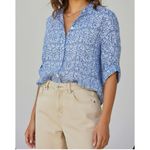 EMERSON FRY Love Tómas Mandarin Collar Top, Porcelain Organic, OS White Size undefined Photo 2