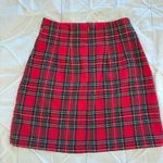 Brandy Melville Plaid Skirt Mini Red Photo 2