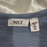 Revolve Wilt Tiered Trapeze Dress T Shirt Mini Short Sleeve Cotton Indie Blue Flowy XS Photo 5