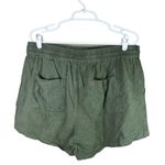 Torrid  Linen Spandex Blend Green Pull On Drawstring Pocket Shorts Size 0 Photo 1