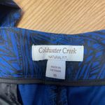 Coldwater Creek  Blue Tropical Fab Fronds Ankle Pants NWT 16 Photo 6