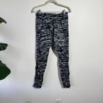 Nike Dri Fit Running Running Leggings Women L Black White Activewear Pant Sport Photo 2