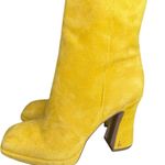Sam Edelman Jaye Platform suede boots size 7.5 sunny yellow color. Photo 6