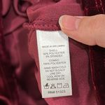 1. State  Velvet Long Sleeve Split V-neck Tiered Mini Dress in Deep Burgundy sz M Photo 11