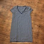 Madewell  navy striped v-neck knit T-shirt dress Photo 1