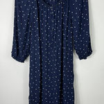 Maison Scotch Dress Womens Large‎ Blue White Star Print Boho Midi Pioneer Preppy Photo 0
