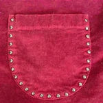 YKK MOSSIMO maroon mini skirt with gold beaded detail and front pockets ; 18 Red Photo 3