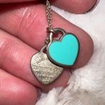 Tiffany & Co. Blue Double Mini Heart Necklace Photo 1