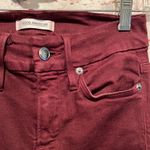 Good American Good legs 0 25 burgundy skinny mid rise cut #292-A pockets zip Photo 3