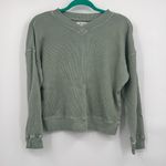 Madewell  Waffle Knit Boxy Sweatshirt Tee small Photo 2