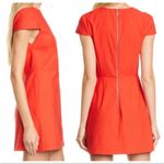 Alice + Olivia  Red Maya Exposed Zip Barbie Minidress in Tangerine/red Photo 1