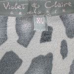 Violet+Claire Flutter Sleeve Top Womens XL Black White Animal Print Maximalist Photo 3