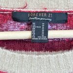 Forever 21 Vintage Sweater Women Medium Pink Red Knit Tribal Western Boho Aztec Photo 2