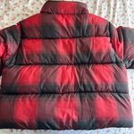 Old Navy Red Plaid Puffer Jacket Photo 8