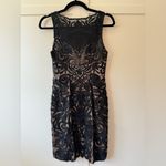 Sue Wong Lace Black Cocktail Dress Above Knee Size 2 Photo 8