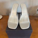 Tony Bianco Alessi Clear Vinylite Silver Wedge Heels – Size 10 Photo 1