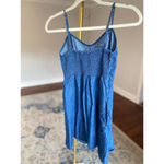 Mimi Chica Denim Mini Dress Lightweight 100 Cotton Smocked Spring Summer VTG Y2K Photo 2