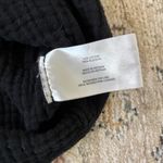 Three Dots 100% Cotton Double Gauze Polo Collar Dress Black Size Small Photo 6