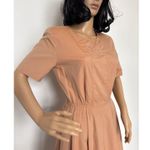 Burberry 70's Burberrys Tan day dress Embroidered Crest, boulton zip & size tab small Photo 7