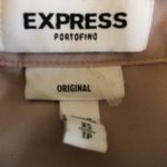 EXPRESS Portofino Original Chiffon Blouse Roll Tab Sleeve XS Lt Creamy Mocha Photo 6