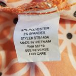 Geometric Daisy Design Salmon Color Long Sleeve Blouse Size Large by Notions Orange Photo 5