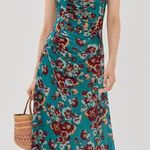 Ulla Johnson  Livia Floral Side Ruched Maxi Dress in Jade Photo 0