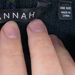 Hannah navy and moss green aztec knit poncho Blue Photo 9