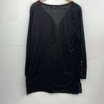 Tommy Bahama Tommy Bahamas Embroidered Black Tunic Top semi sheer boho size Medium Cotton Photo 5