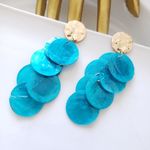 ZARA New!  Natural Shell Earrings Photo 1