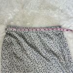 Abercrombie & Fitch Cream & Grey Leopard Print Side Slit Satin Midi Skirt, M Photo 3