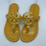 Tory Burch Yellow Leather T strap miller thong sandals 7 Photo 1
