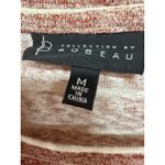 Bobeau  Brick Red Striped 3/4 Sleeve Long Sleeve Top Size Medium Casual Comfort Photo 6