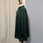 BLOOMCHIC Women Dark Green Textured Tie Neck Long Sleeve Peasant Blouse Sz 18 Photo 3