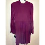 Essentials A.B.S V Neck Plum XL Midi Casual Dress Photo 6