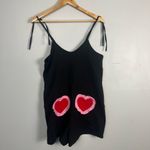 Lazy Oaf  Weirdo Romper size uk 6 us 2 black/red/pink heart Photo 4