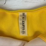 Zaful Yellow Bikini Knot Size 4 Tie Front Set Vacation Resort Bright Photo 2