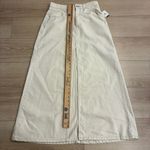 We The Free NWT  People Come As you Are Denim Maxi Skirt Ivory Size 6 Photo 3