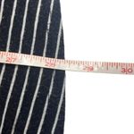 AJ Amelia James Medium Black White Stripe Scoop Neck Swing Top Long Sleeves Photo 2