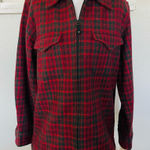 Woolrich Vintage  Women's Red & Black Plaid Wool Blend Full-Zip Jacket Photo 0