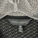 Ming Wang  Open Knit 3/4 Sleeve Cardigan Business Casual Workwear Black Women's M Photo 3