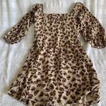 Sage The Label new NWOT  Leopard Long Sleeve Mini Dress, Size small, S Photo 0
