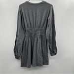 Lulus Fashion Win Charcoal Grey Long Balloon Sleeve Pullover Mini Dress Sz M Photo 5
