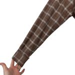 NWT MARISSA WEBB Brett Lightweight Flannel UBack Mini Dress Mesa Tan Plaid Small Brown Photo 3