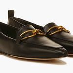 Veronica Beard  | Champlain Chain Pointed Toe Flat | 6.5  | Black with Gold Photo 1
