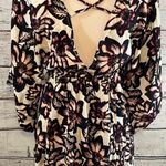 Abercrombie & Fitch Mini Dress V Front Strappy V Back Kimono Sleeves Floral-S Photo 2