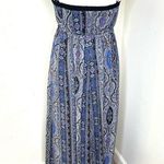 Doe & Rae Bohemian Maxi Long Dress Women Size X Small Blue Sleeveless Photo 7