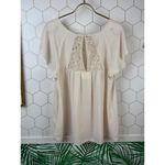 Maeve  by Anthropologie Lace Trace Tee Blouse - Size - 12 Photo 1