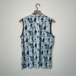Sleeveless Women’s Blouse‎ with Mock Turtleneck Blue Size XL Photo 3