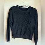 Rails Marlo Zipper Sided Pullover Sweatshirt in Black Flocked Cobra XS Photo 1
