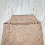 Topshop  | Beige Satin Leopard Print Shift Dress | Size 6 Photo 4